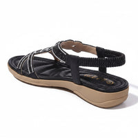 womenflats  sandals low heel Black  size 8
