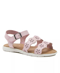 Charming Glittery Flower Sandals for Girls - Easy On, Easy Off Comfort