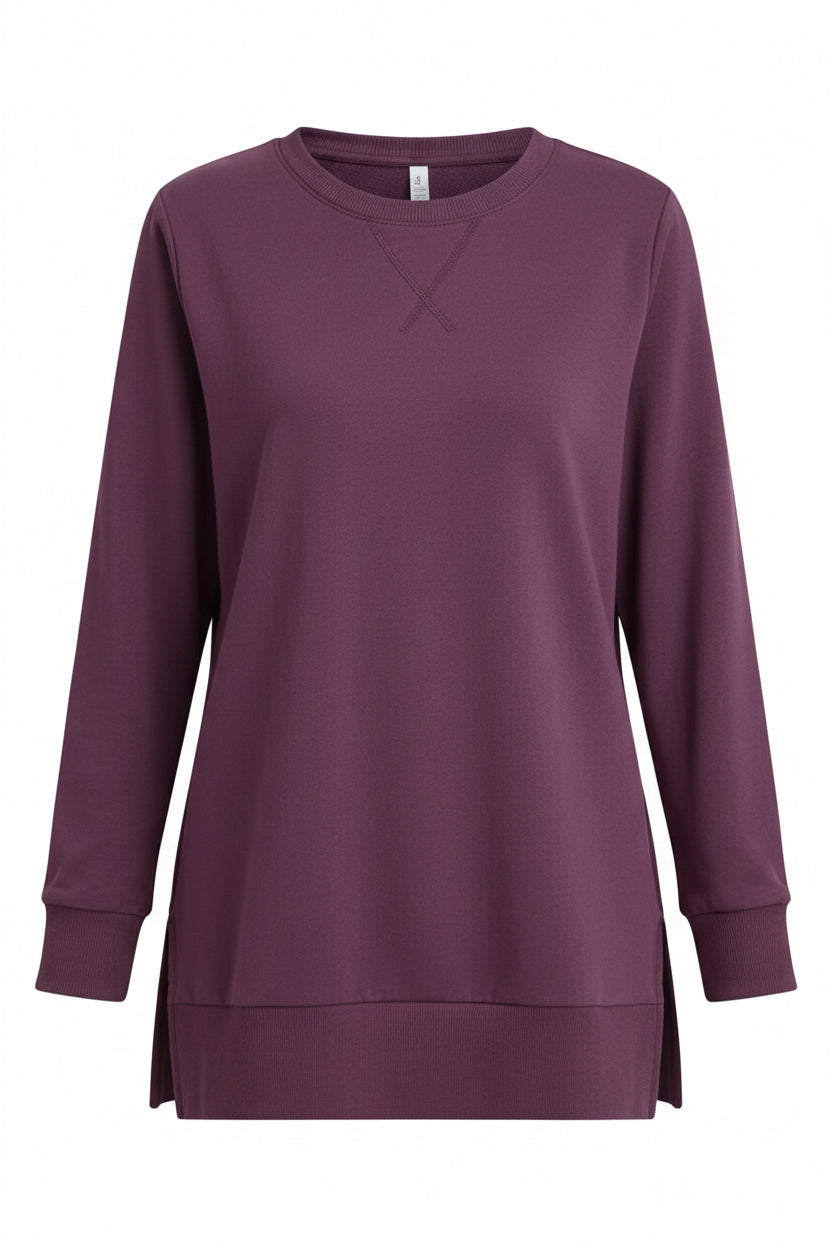 Womens Crew-Neck-Long-Sleeve T-Shirt.