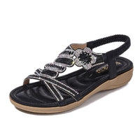 womenflats  sandals low heel Black  size 8