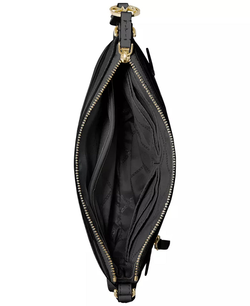 Jet Set Charm Leather Small North South Flat Crossbody Bag