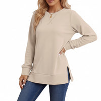 Womens Crew-Neck-Long-Sleeve T-Shirt.