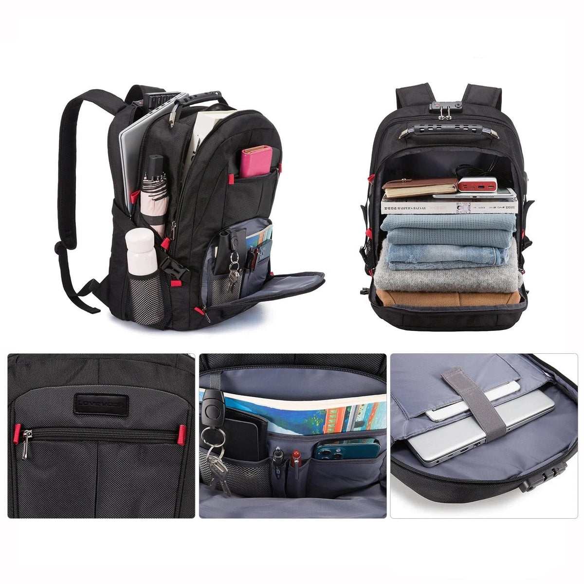 All-in-One Backpack with Anti-Theft lock Fits Laptops