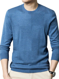 Men's Plus Size Round Neck Long Sleeve Sweater