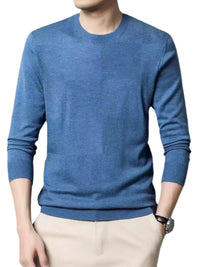 Men's Plus Size Round Neck Long Sleeve Sweater