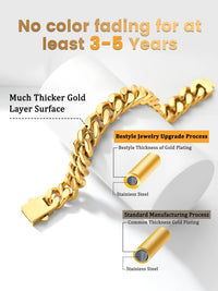 5Mm 18K Gold Filled Cuban Chain Necklaces, 30 Inch  Jewelry for Women