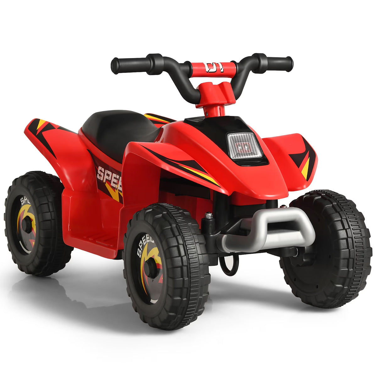 Costway 6V Kids Electric Quad ATV 4 Wheels Ride on Toy Toddlers Forward & Reverse Red