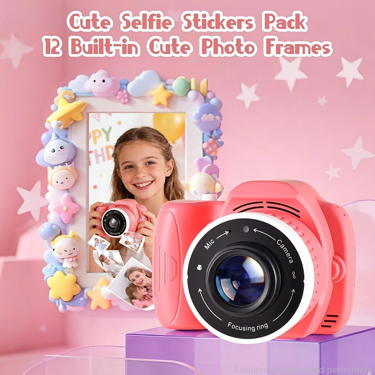 Kids Digital Camera with Video Games, Digital Camera for Kids Fhd 1080P.