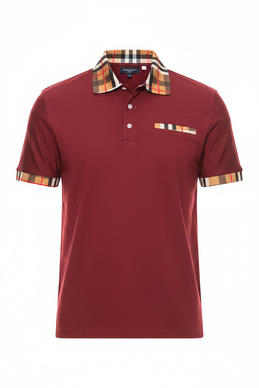Checkered Detail Polo