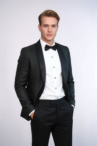 Shawl Lapel Black Men Evening Jacket Wessi