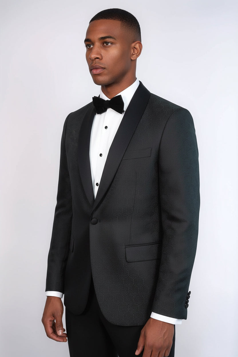 Shawl Lapel Black Men Evening Jacket Wessi