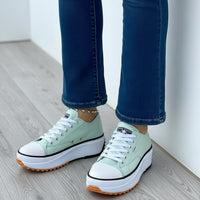 Flat Lace-Up Sneakers
