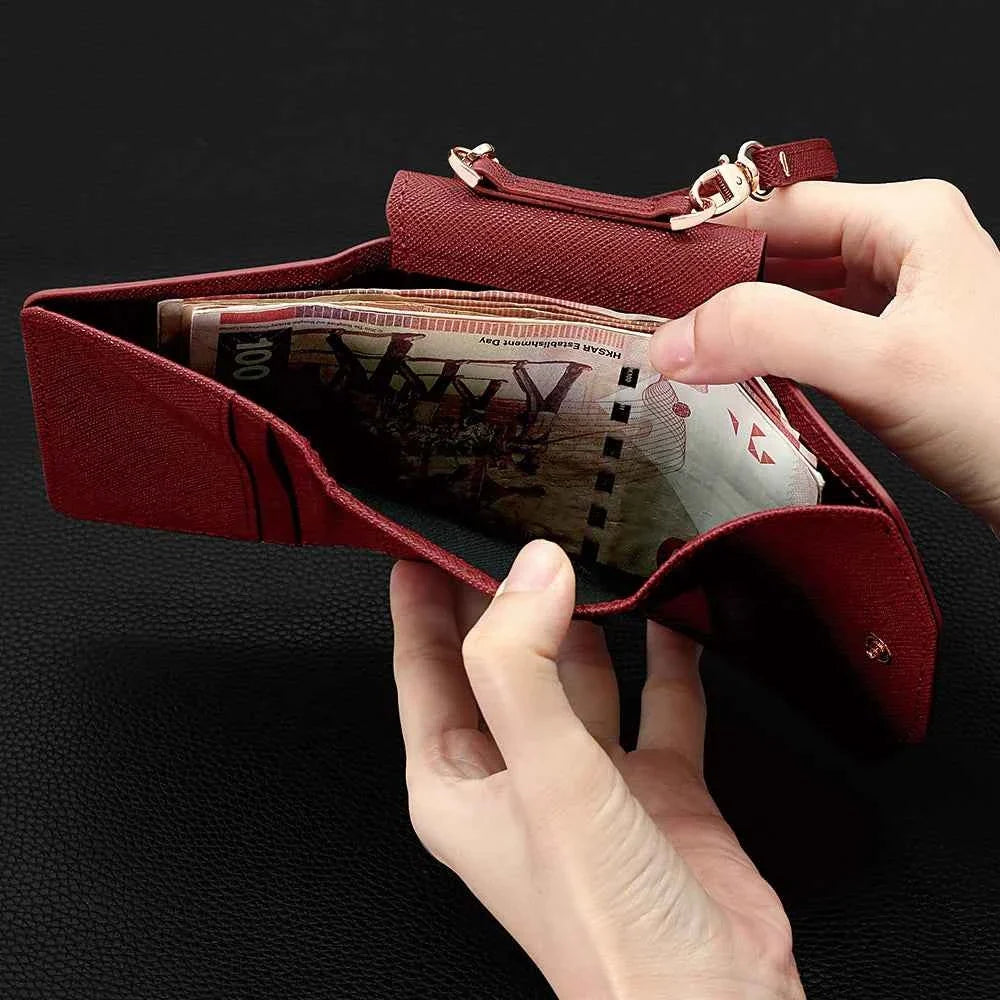 Wallet Phone Case with Wrist Strap for Galaxy Z Flip 7/6/5/4/3 Women's  Phone Cover Case