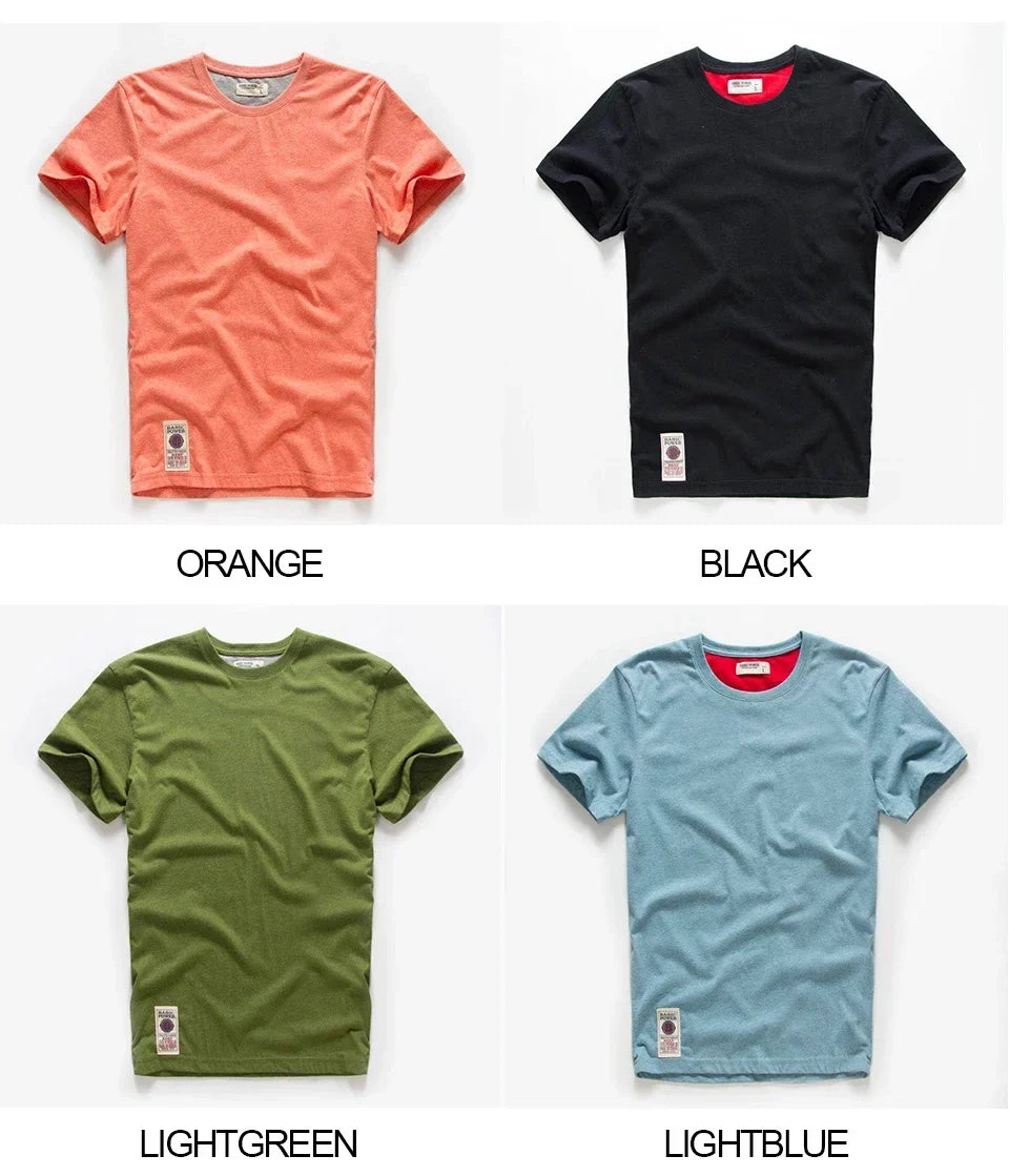 Men's T-shirt  Causal Cotton Basic
