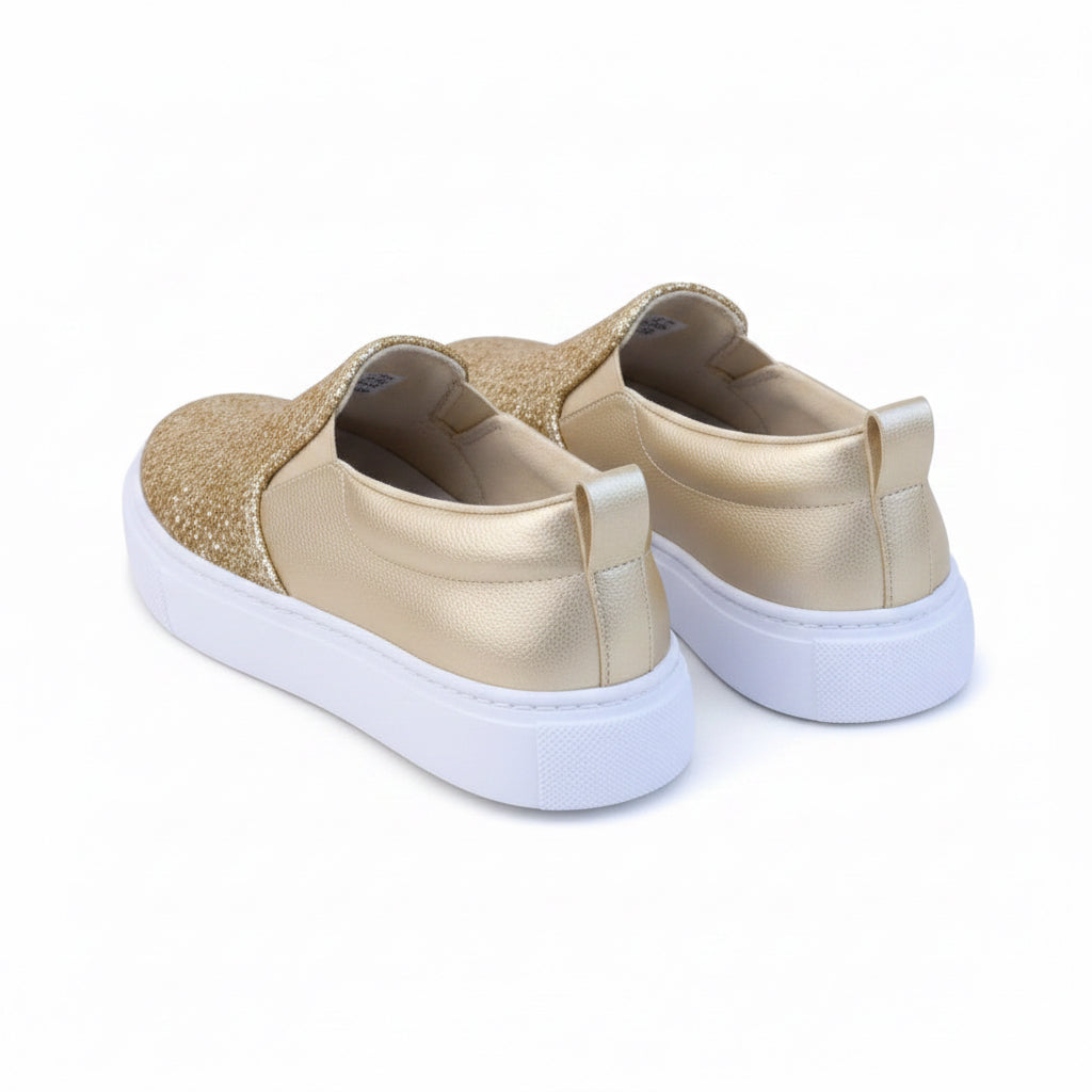 Glitter Flat Female Loafers Shoes Rose Gold/Black/Gold