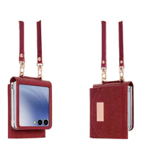 Wallet Phone Case with Wrist Strap for Galaxy Z Flip 7/6/5/4/3 Women's  Phone Cover Case
