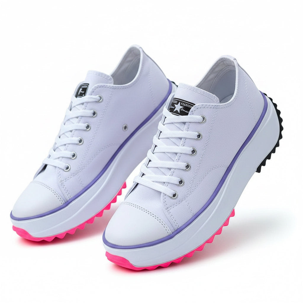 Flat Lace-Up Sneakers