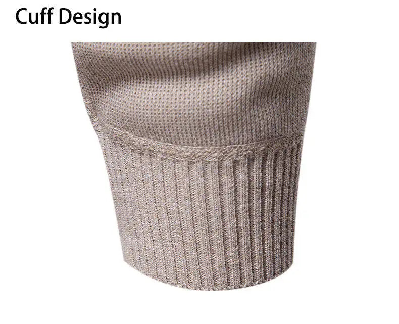 Winter Fleece-Lined Stand Collar Half-Zip Pullover