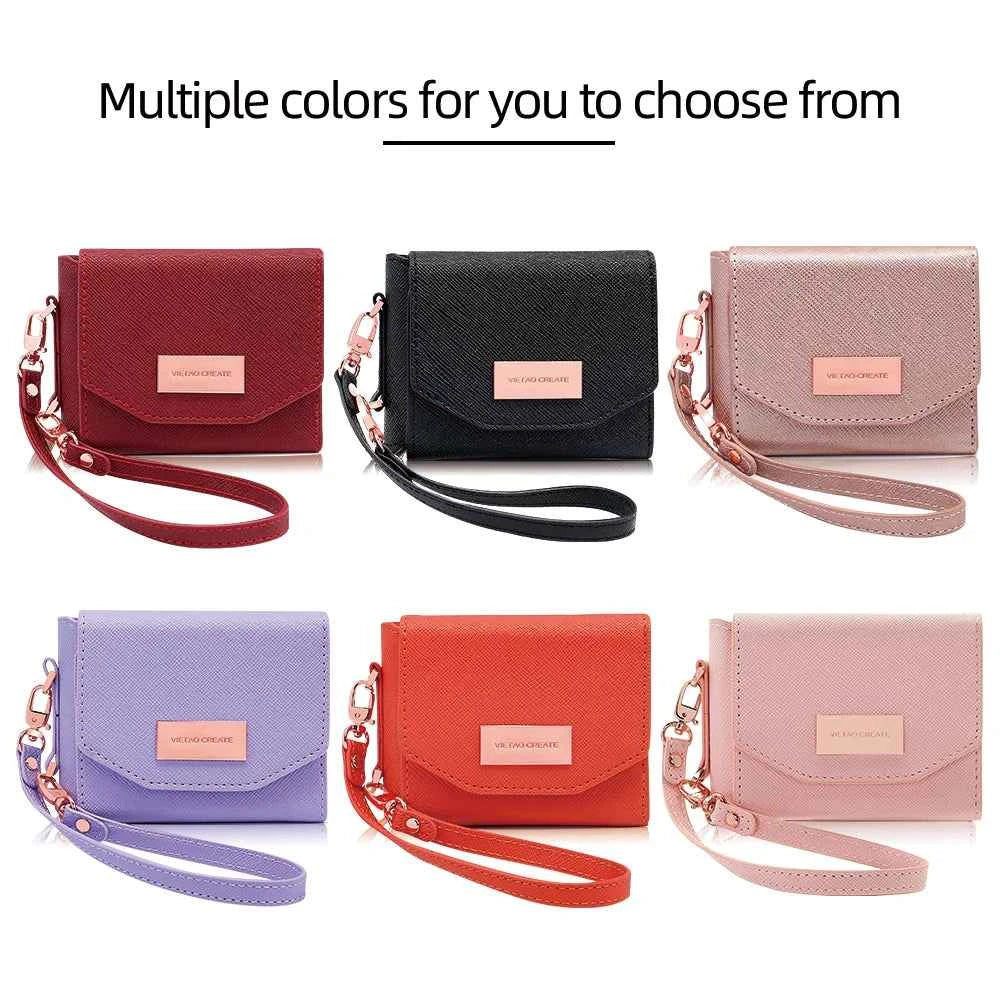 Wallet Phone Case with Wrist Strap for Galaxy Z Flip 7/6/5/4/3 Women's  Phone Cover Case