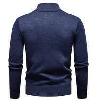 Winter Fleece-Lined Stand Collar Half-Zip Pullover
