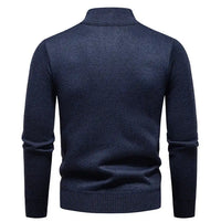 Winter Fleece-Lined Stand Collar Half-Zip Pullover