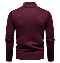 Winter Fleece-Lined Stand Collar Half-Zip Pullover