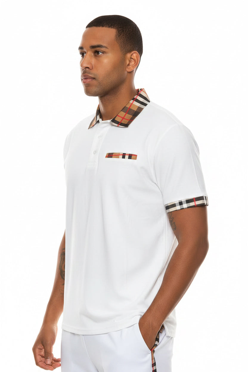 Checkered Detail Polo