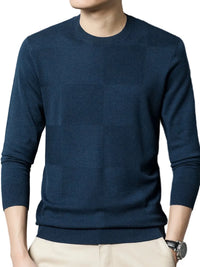 Men's Plus Size Round Neck Long Sleeve Sweater