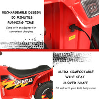 Costway 6V Kids Electric Quad ATV 4 Wheels Ride on Toy Toddlers Forward & Reverse Red