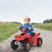 Costway 6V Kids Electric Quad ATV 4 Wheels Ride on Toy Toddlers Forward & Reverse Red