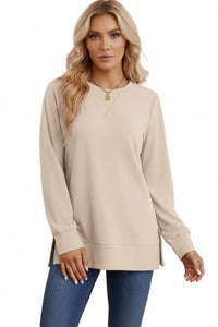 Womens Crew-Neck-Long-Sleeve T-Shirt.