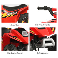 Costway 6V Kids Electric Quad ATV 4 Wheels Ride on Toy Toddlers Forward & Reverse Red