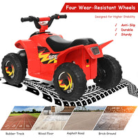 Costway 6V Kids Electric Quad ATV 4 Wheels Ride on Toy Toddlers Forward & Reverse Red
