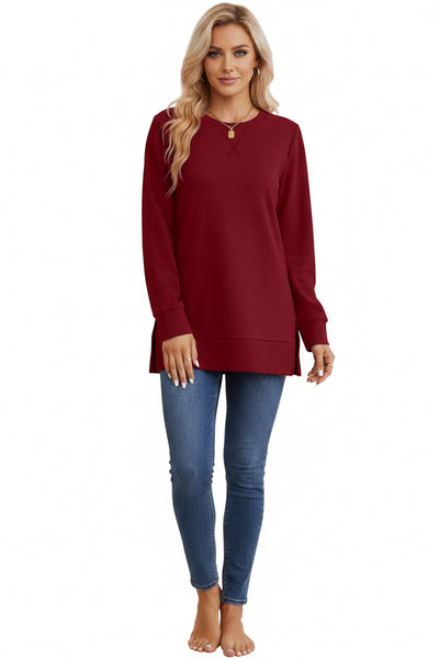 Womens Crew-Neck-Long-Sleeve T-Shirt.