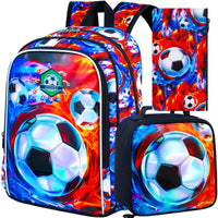 Kids Bookbag with Lunch Box 3Pcs