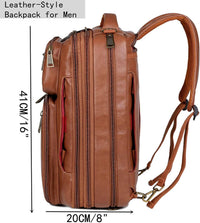 Men's Vegan Leather Backpack