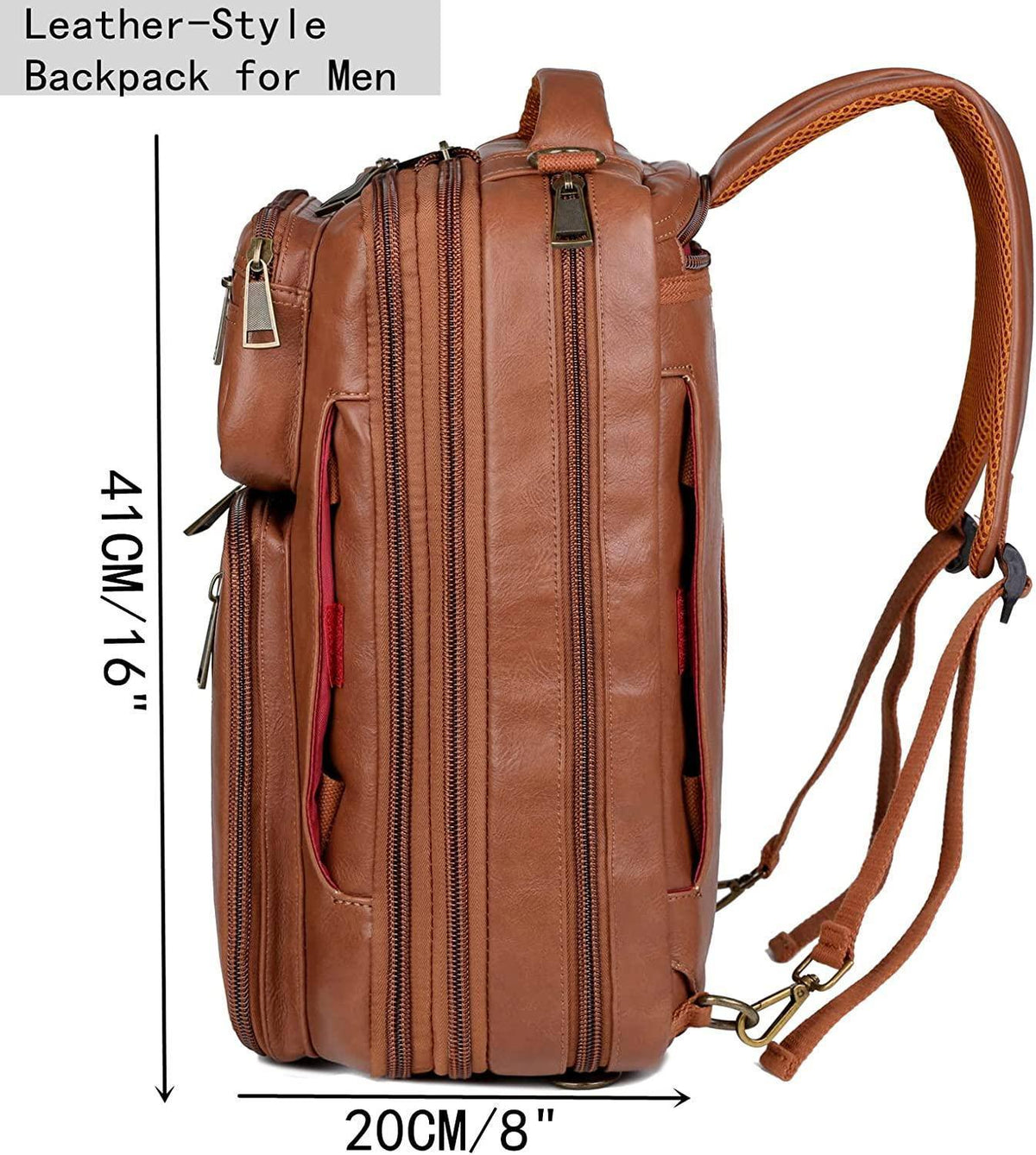 Men's Vegan Leather Backpack