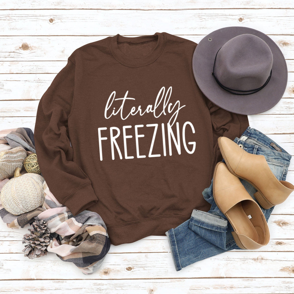 Girls Printed Loose Round Neck sweater