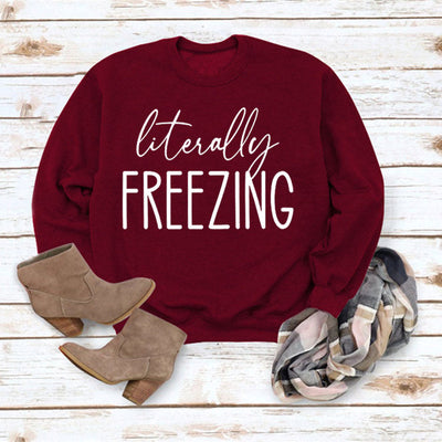 Girls Printed Loose Round Neck sweater
