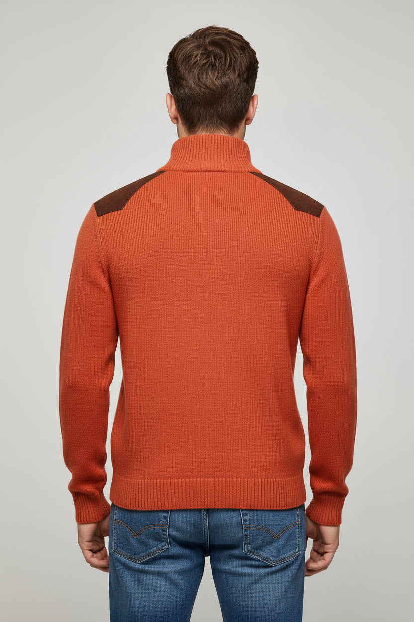 Men's  Neck Thickened Knit Pullover Sweater.