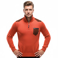 Men's  Neck Thickened Knit Pullover Sweater.