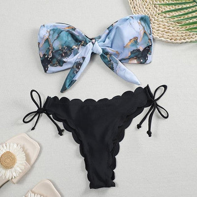 Summer Blue Bikini Women Swimwear
